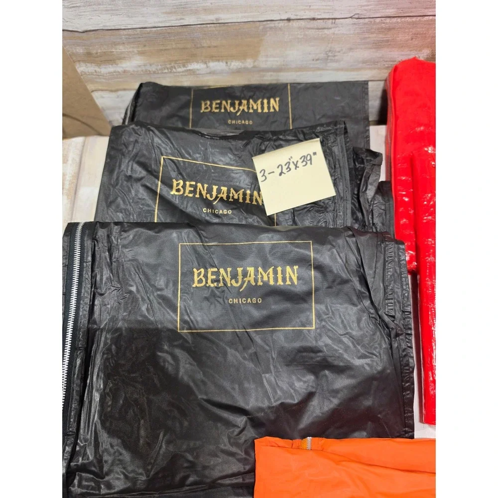 Lot of 6 Vintage Garment Bags Benjamin Chicago Hammonton Park Morrie Geyer Suit - Picture 3 of 9